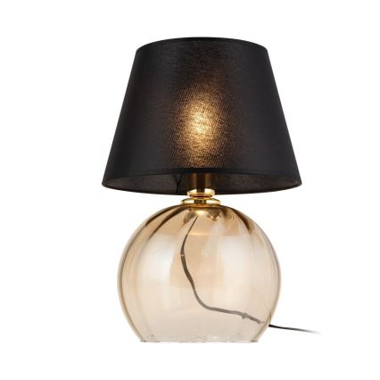 Lampa stołowa AUREA 1xE27/15W/230V czarna/beżowa