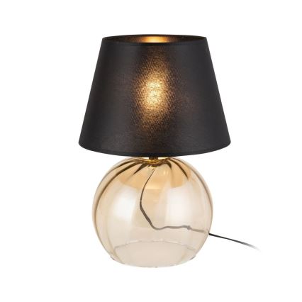 Lampa stołowa AUREA 1xE27/15W/230V czarna/beżowa