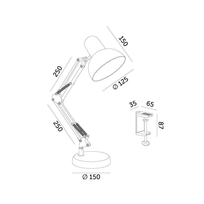 Lampa stołowa AURIQ 1xE27/60W/230V biała