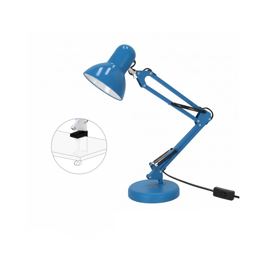 Lampa stołowa AURIQ 1xE27/60W/230V niebieska