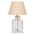 Lampa stołowa AYD 1xE27/40W/230V beżowa/przezroczysta