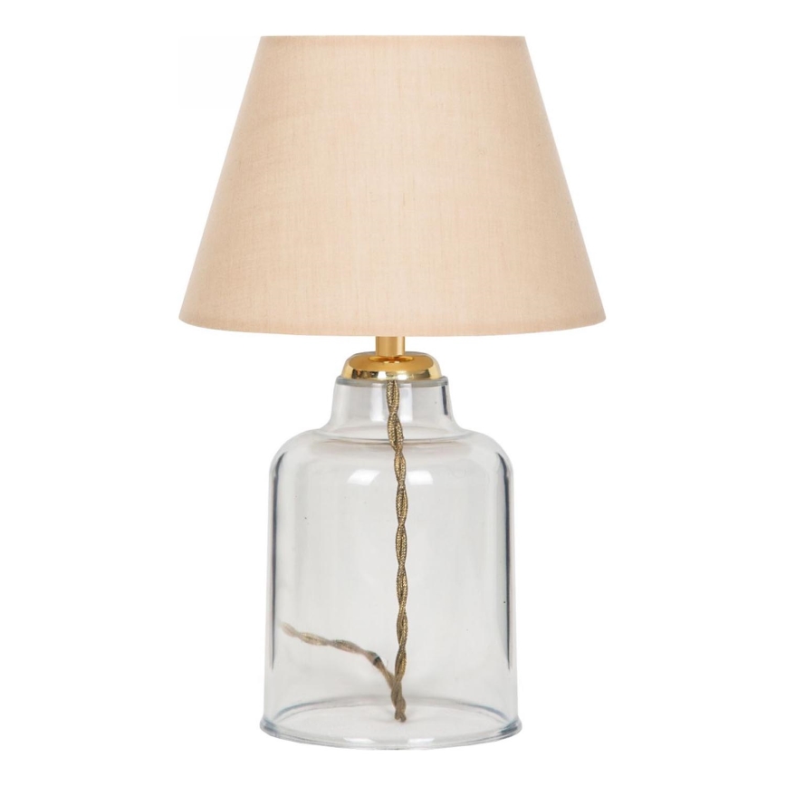 Lampa stołowa AYD 1xE27/40W/230V beżowa/przezroczysta