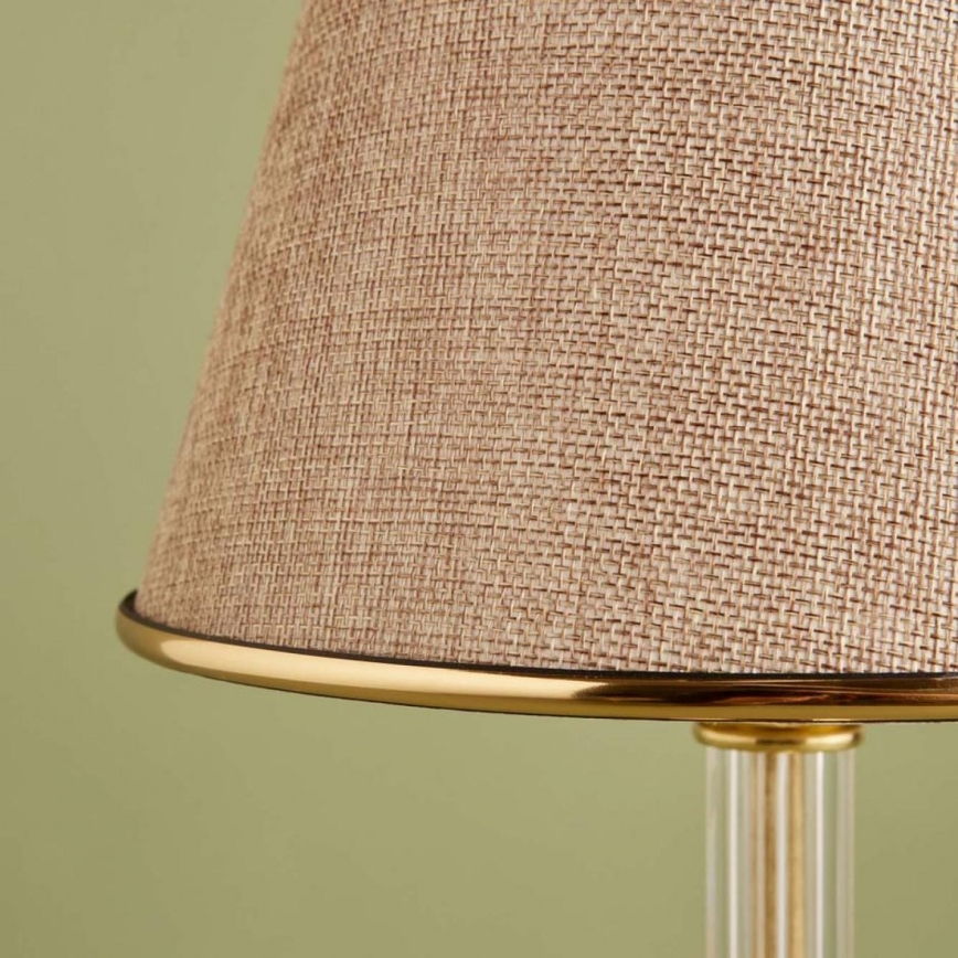 Lampa stołowa AYD 1xE27/40W/230V beżowa/złota