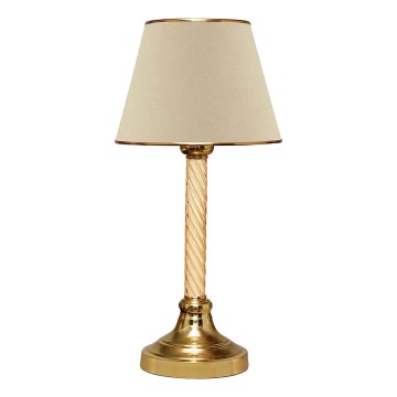 Lampa stołowa AYD 1xE27/40W/230V beżowa/złota