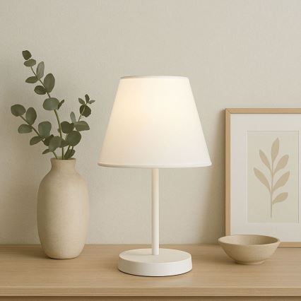 Lampa stołowa AYD 1xE27/40W/230V biała