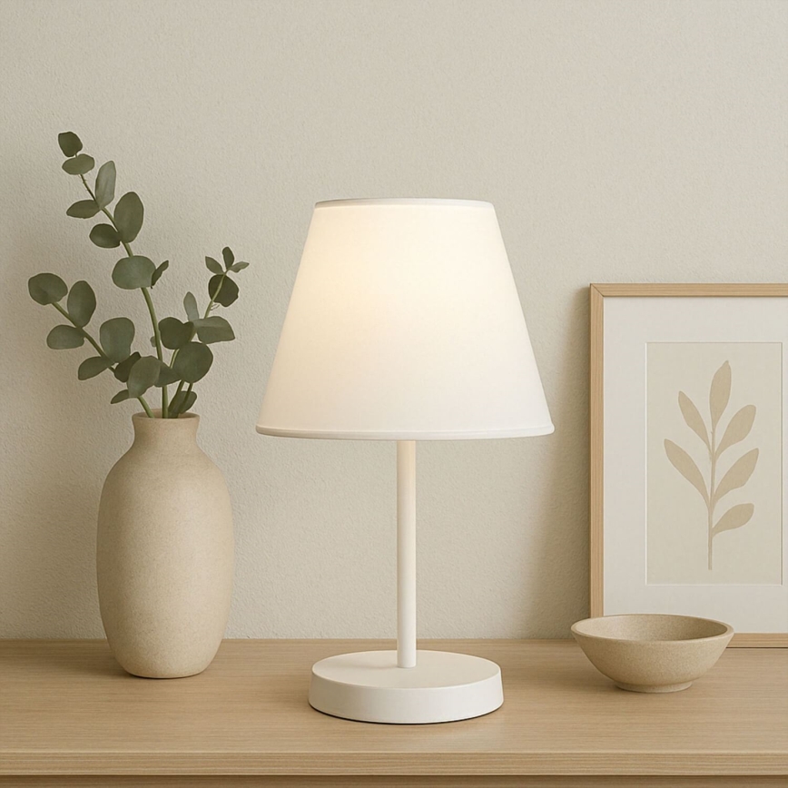 Lampa stołowa AYD 1xE27/40W/230V biała