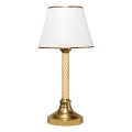 Lampa stołowa AYD 1xE27/40W/230V biała/złota