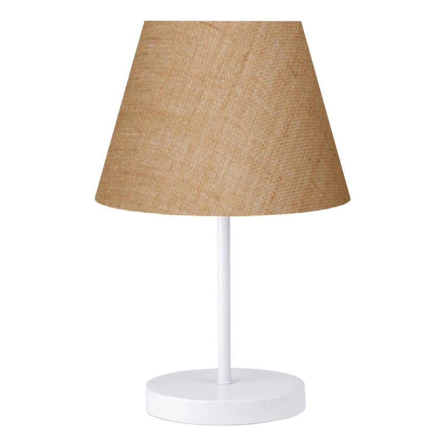 Lampa stołowa AYD 1xE27/40W/230V brązowa/biała