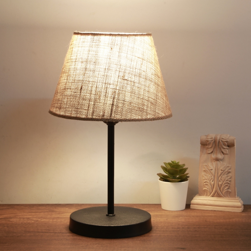 Lampa stołowa AYD 1xE27/40W/230V brązowa/czarna