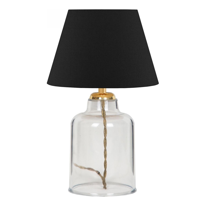 Lampa stołowa AYD 1xE27/40W/230V czarna/przezroczysta