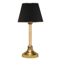 Lampa stołowa AYD 1xE27/40W/230V czarna/złota