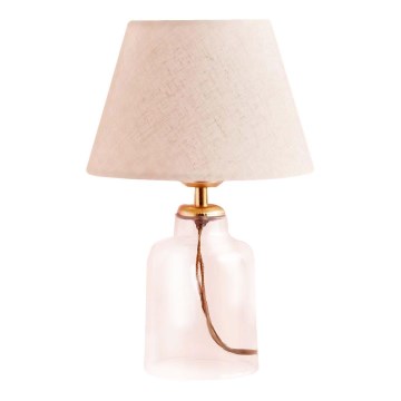 Lampa stołowa AYD 1xE27/40W/230V kremowa/przezroczysta