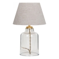 Lampa stołowa AYD 1xE27/40W/230V kremowa/przezroczysta