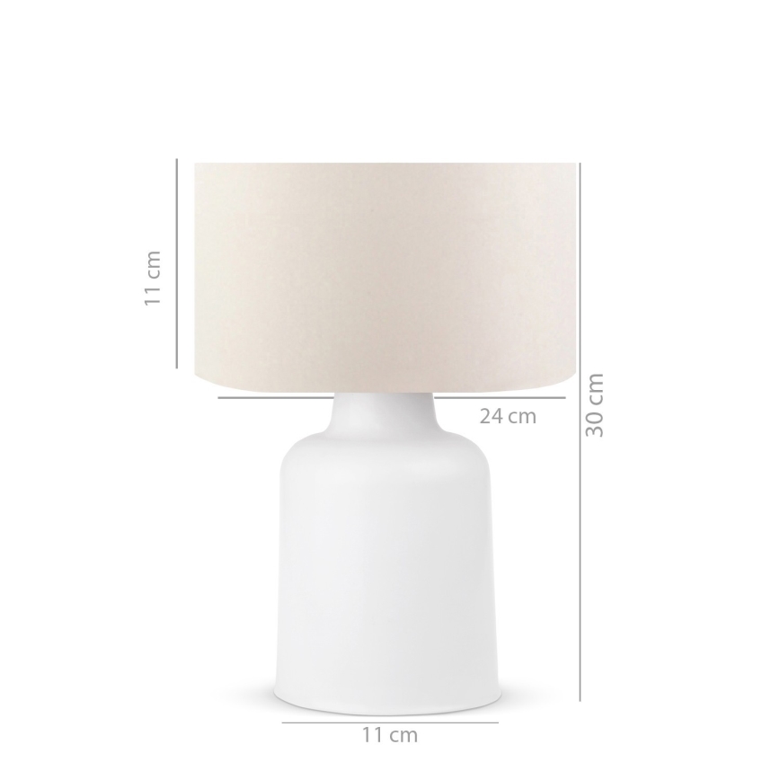 Lampa stołowa AYD 1xE27/60W/230V beżowy/biały