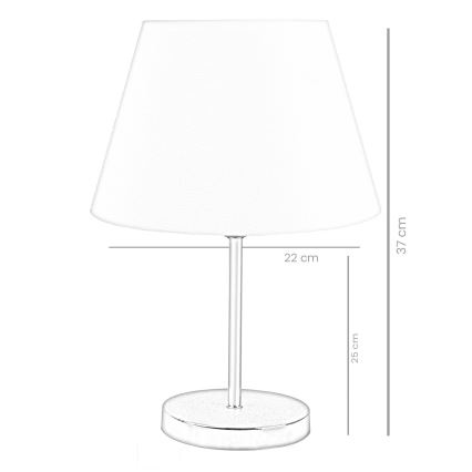 Lampa stołowa AYD 1xE27/60W/230V biały/złoty