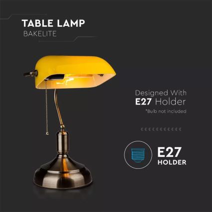 Lampa stołowa BANKER 1xE27/60W/230V