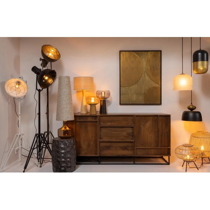 Lampa stołowa BASICLABEL 1xE27/40W/230V bambus