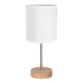 Lampa stołowa BENITA 1xE27/60W/230V 30 cm biały/dąb