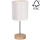 Lampa stołowa BENITA 1xE27/60W/230V 30 cm kremowa/dąb – certyfikat FSC