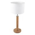Lampa stołowa BENITA 1xE27/60W/230V 61 cm biały/dąb