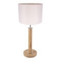 Lampa stołowa BENITA 1xE27/60W/230V 61 cm kremowy/dąb