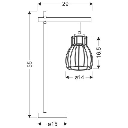 Lampa stołowa BERNITA 1xE27/60W/230V