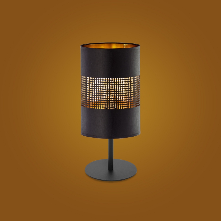 Lampa stołowa BOGART 1xE27/15W/230V czarna/złota