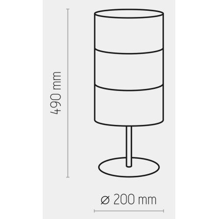 Lampa stołowa BOGART 1xE27/15W/230V czarna/złota