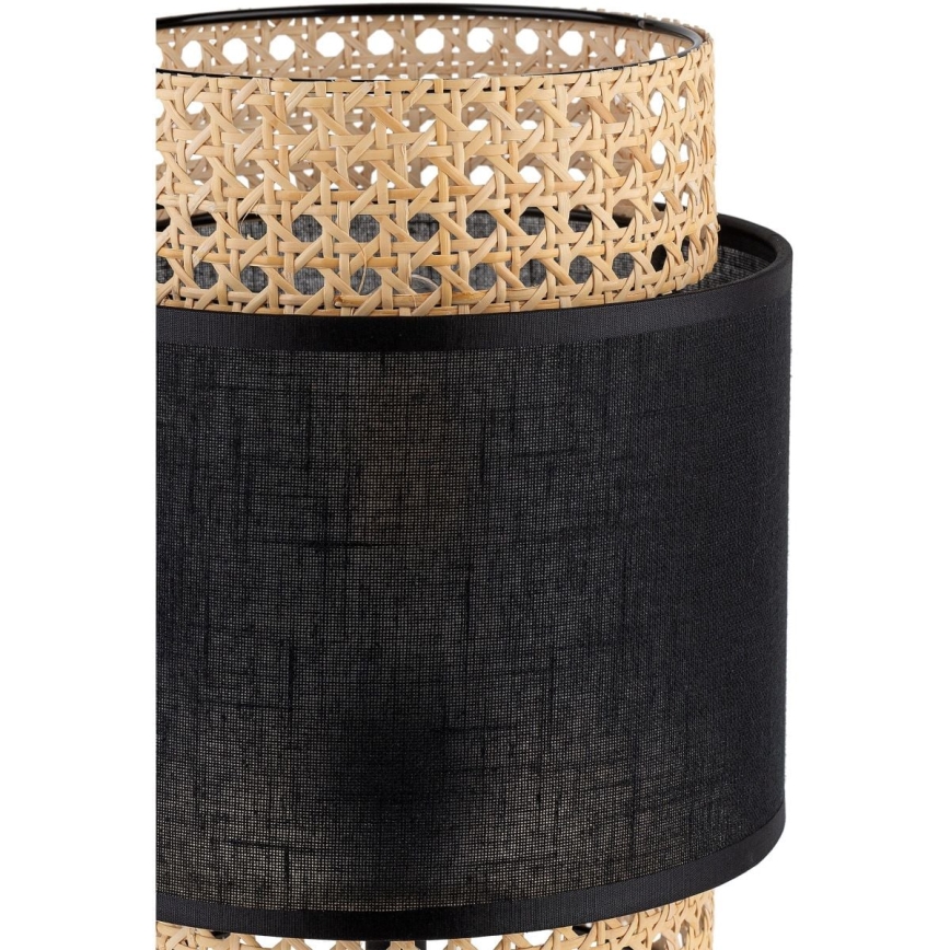 Lampa stołowa BOHO 1xE27/15W/230V czarna/rattan