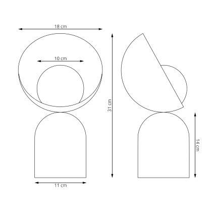 Lampa stołowa BOTO 1xG9/8W/230V pomarańczowa