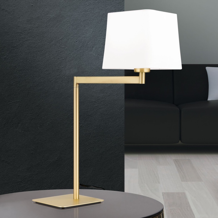 Lampa stołowa CARLTON 1xE27/40W/230V biały/złoty