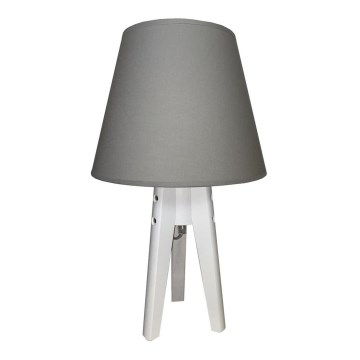 Lampa stołowa CONE 1xE27/60W/230V biały/szary