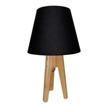 Lampa stołowa CONE 1xE27/60W/230V sosna czarny