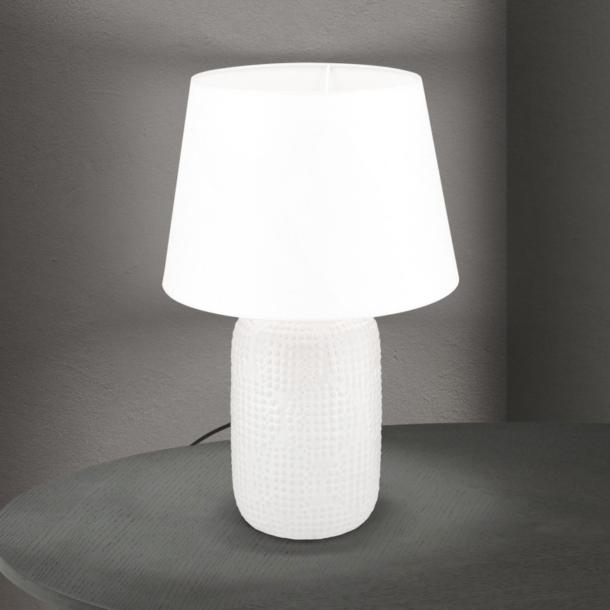 Lampa stołowa CORAL 1xE27/40W/230V ceramika/biały