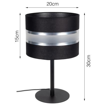 Lampa stołowa CORAL 1xE27/60W/230V czarny