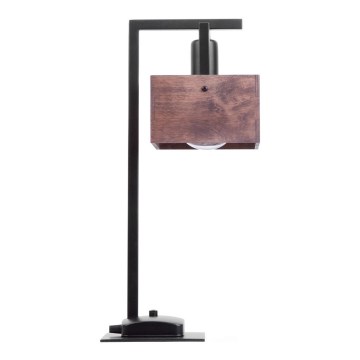 Lampa stołowa DAKOTA 1xE27/60W/230V drewno/czarna