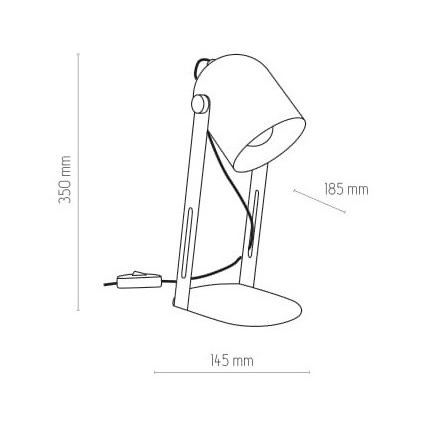 Lampa stołowa DAVIS 1xE27/60W/230V biały