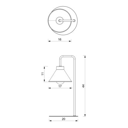 Lampa stołowa DEMET 1xE27/15W/230V czarny/złoty
