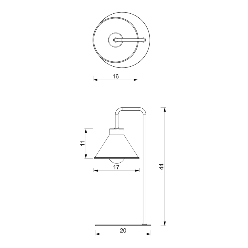 Lampa stołowa DEMET 1xE27/15W/230V czarny/złoty