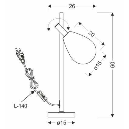 Lampa stołowa DENSO 1xG9/5W/230V miedziana/czarna