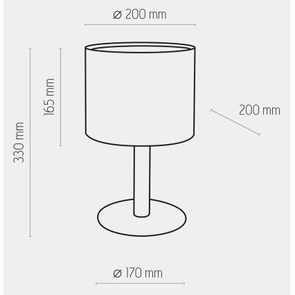 Lampa stołowa DEVA 1xE27/60W/230V biala/drewno