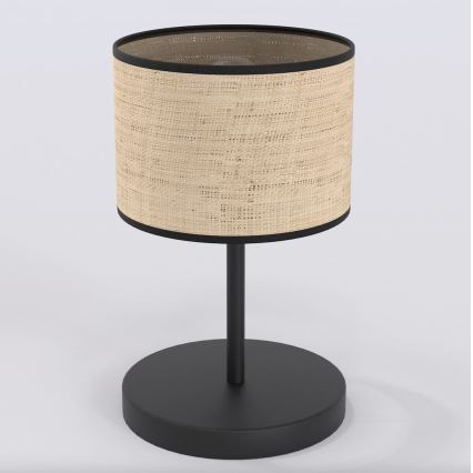 Lampa stołowa ECO 1xE27/15W/230V beżowa/rattan