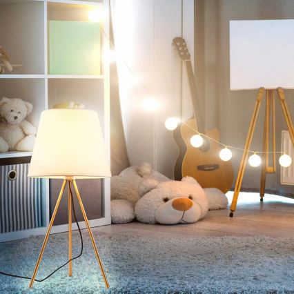 Lampa stołowa ELENA 1xE27/20W/230V białe