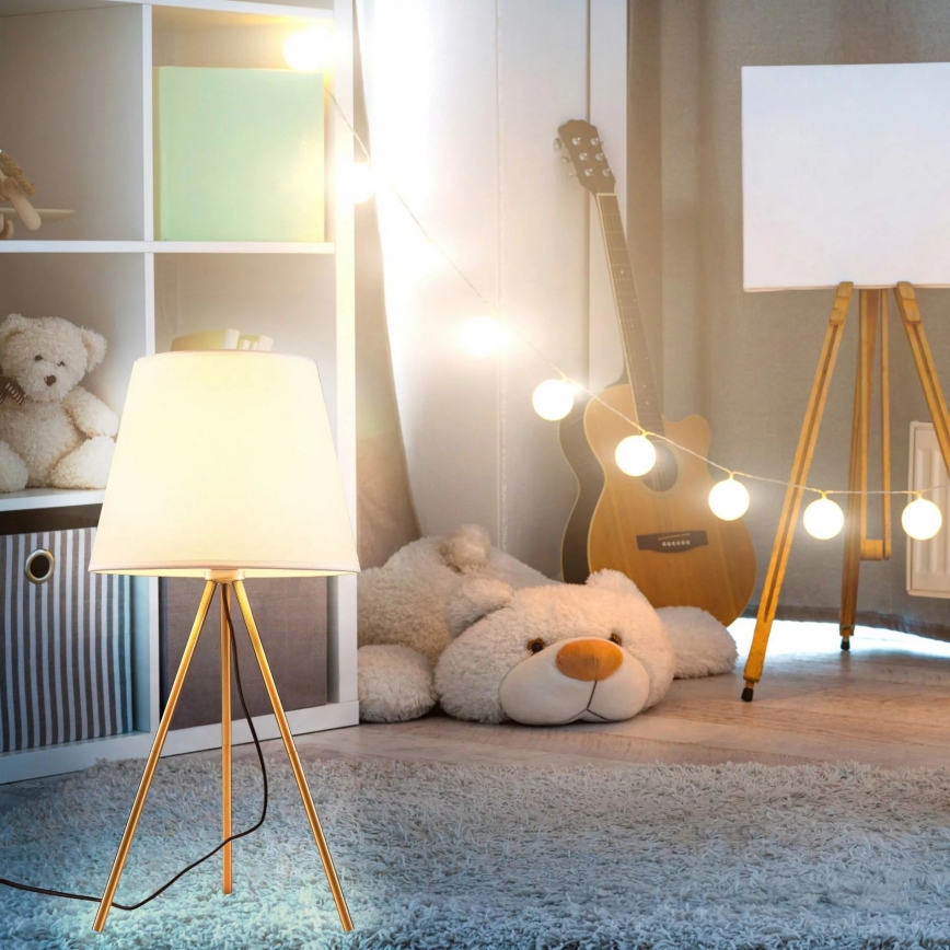 Lampa stołowa ELENA 1xE27/20W/230V białe