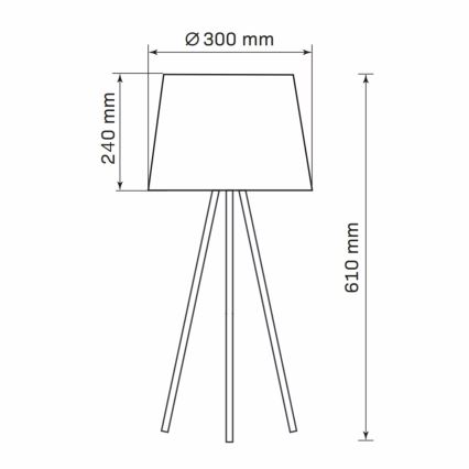 Lampa stołowa ELENA 1xE27/20W/230V białe