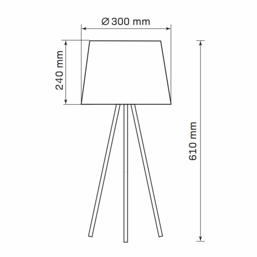 Lampa stołowa ELENA 1xE27/20W/230V białe