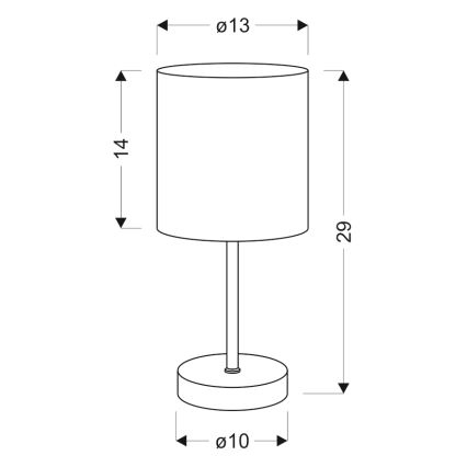 Lampa stołowa EMILY 1xE14/40W/230V beżowy/chrom błyszczący