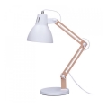 Lampa stołowa FALUN 1xE27/25W/230V biała/dąb