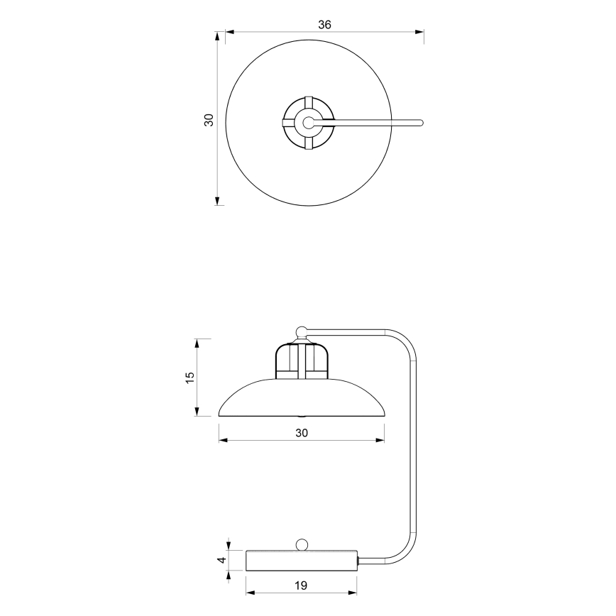 Lampa stołowa FELIX 1xE27/60W/230V biała