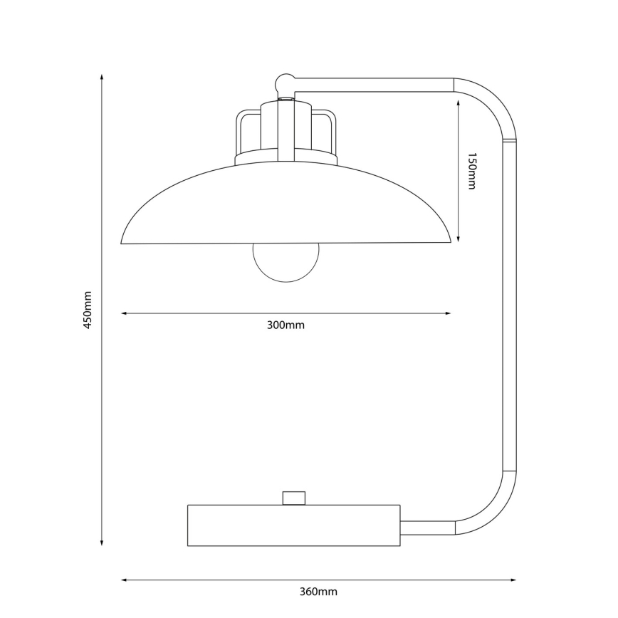 Lampa stołowa FELIX 1xE27/60W/230V biała
